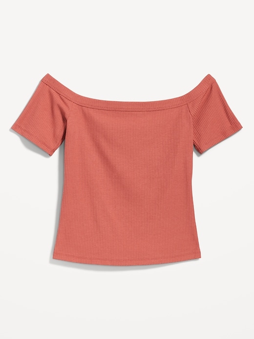 Image number 4 showing, Fitted Off-The-Shoulder T-Shirt