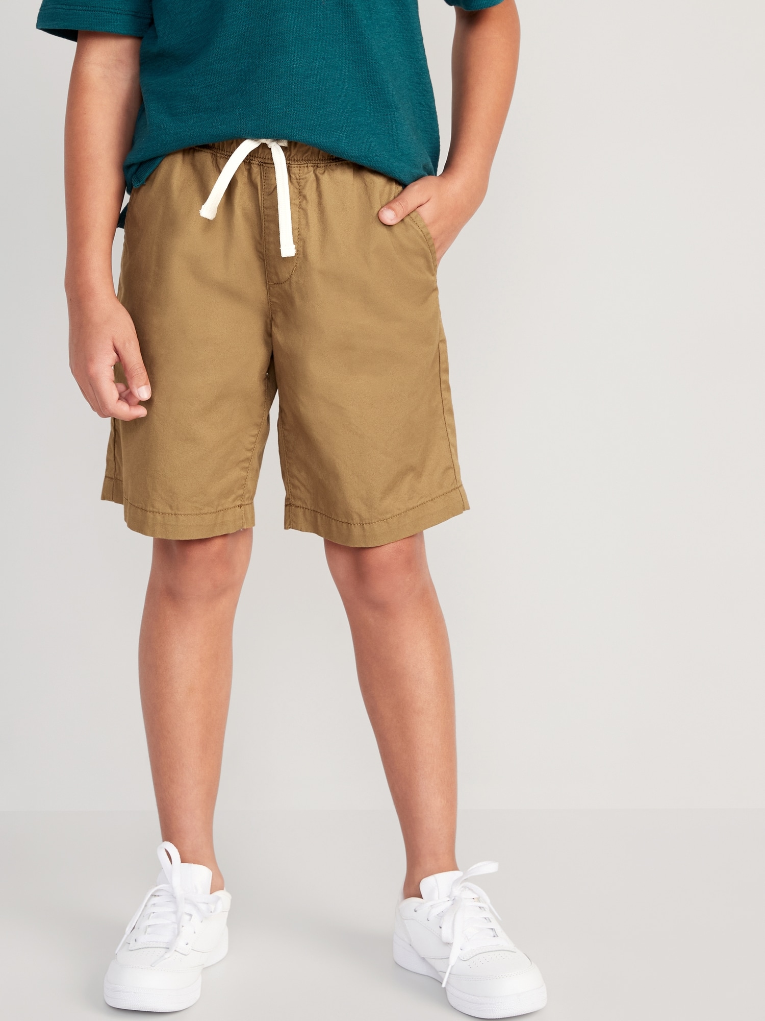 Old Navy Built-In Flex Straight Twill Jogger Shorts for Boys (At Knee) brown. 1
