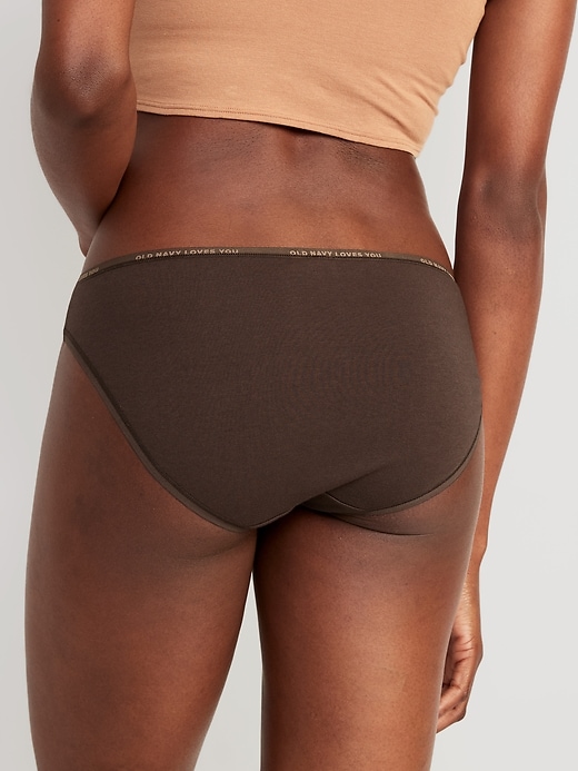 View large product image 2 of 8. High-Waisted Logo Graphic Bikini Underwear
