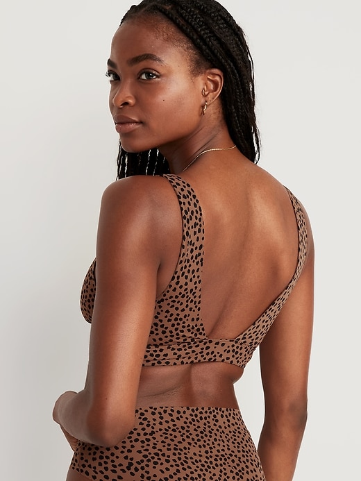 Kindly Yours caged v-neck seamless leopard print bralette size XXL - $14  New With Tags - From dejavuapparel