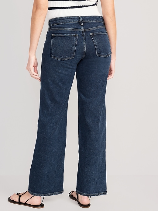 Image number 2 showing, Mid-Rise Wide-Leg Jeans
