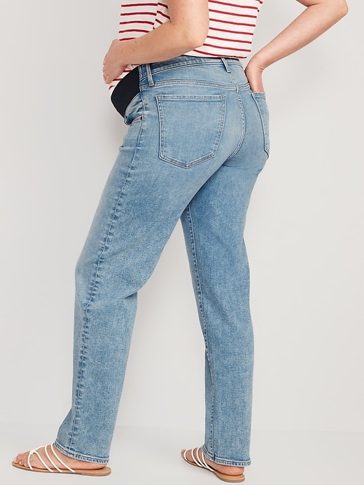 Image number 2 showing, Maternity Front-Low Panel OG Loose Jeans