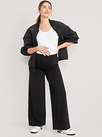 Maternity Rollover-Waist PowerChill Wide-Leg Pants