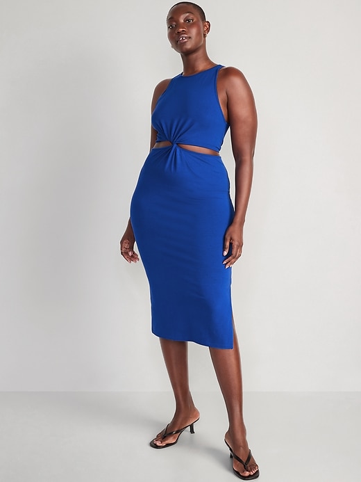 Image number 4 showing, Sleeveless Twist-Front Midi Dress