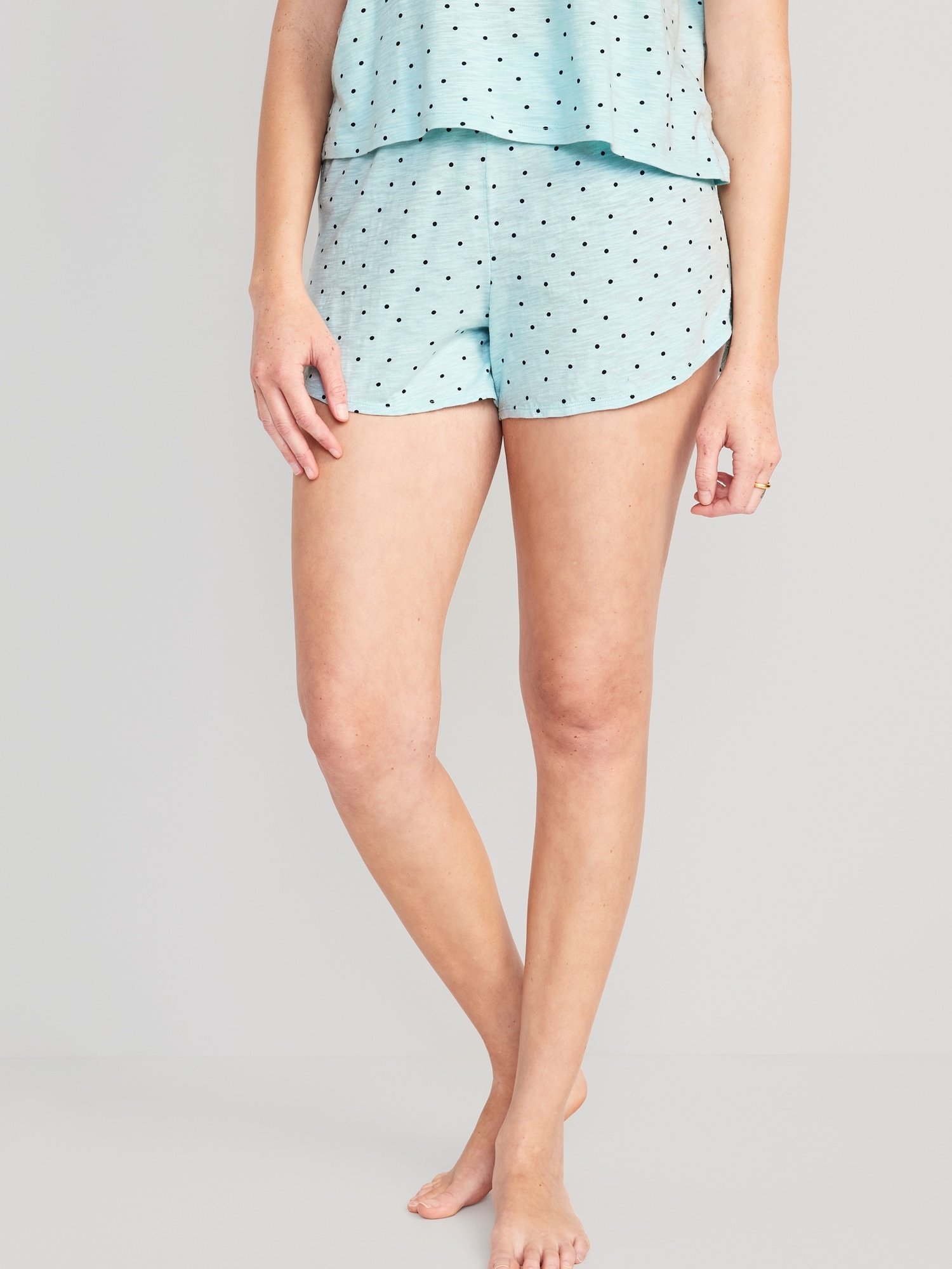 Old Navy High-Waisted Sunday Sleep Dolphin-Hem Pajama Shorts for Women -- 3.5-inch inseam white. 1