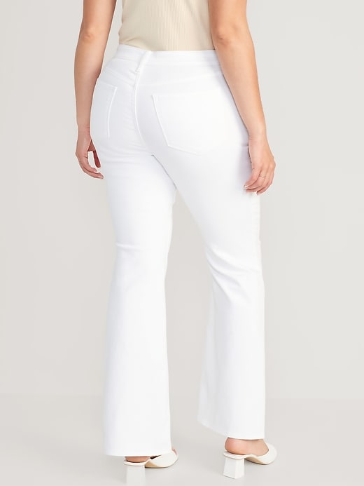Image number 6 showing, High-Waisted Wow White Flare Jeans
