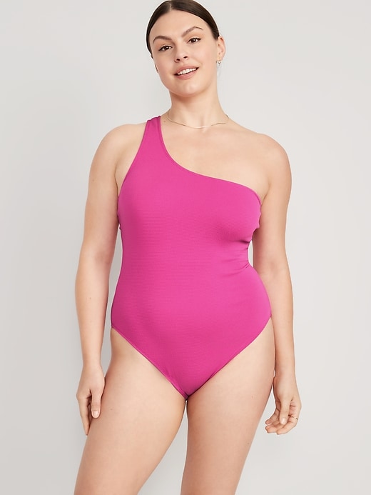 Image number 5 showing, One-Shoulder Pucker Swimsuit for Women