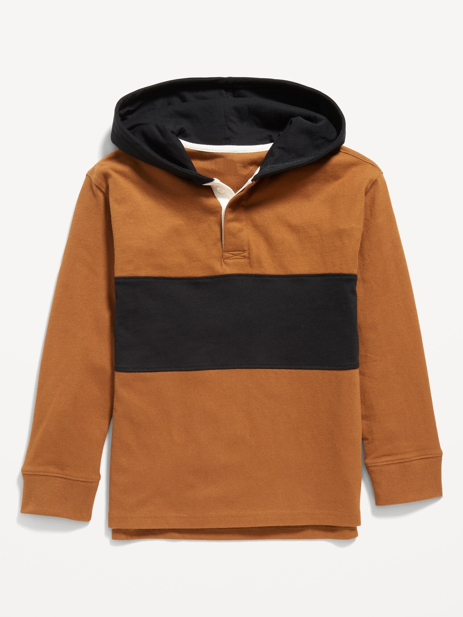Long-Sleeve Hooded Rugby Polo Shirt for Boys | Old Navy