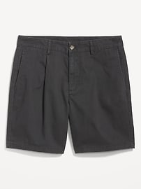 View large product image 3 of 3. Slim Built-In Flex Ultimate Chino Pleated Shorts -- 7-inch inseam
