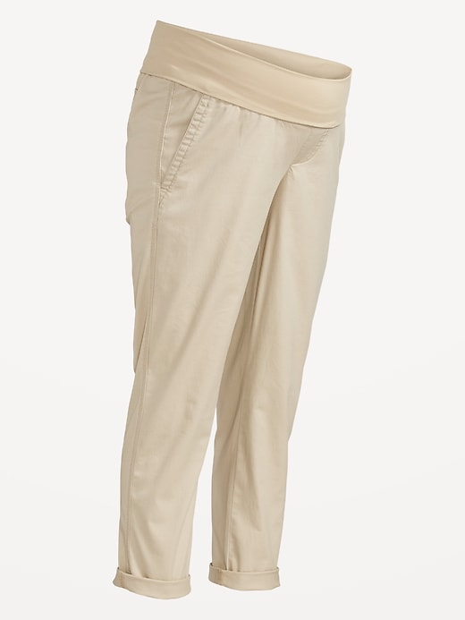 Old Navy Maternity Rollover-Waist OGC Chino Shorts -- 5-inch