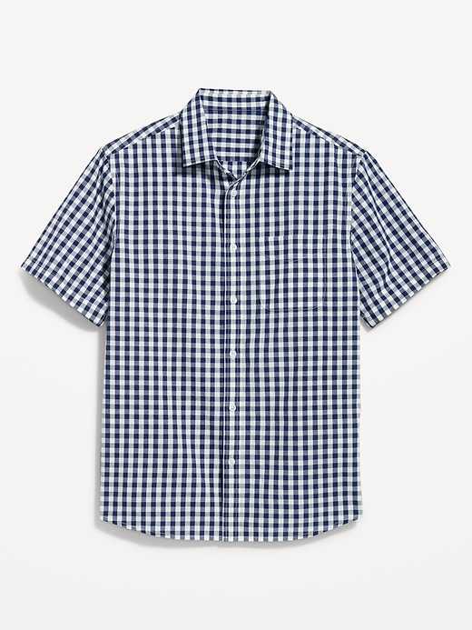 Image number 4 showing, Regular-Fit Everyday Short-Sleeve Gingham Pocket Shirt