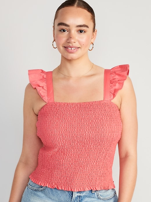 Image number 5 showing, Fitted Ruffle Crop Top