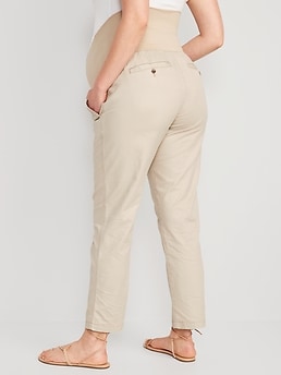Old Navy Maternity Rollover-Waist OGC Chino Pants green - 577312043