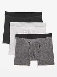 Image number 1 showing, Go-Dry Cool Performance Boxer-Brief Underwear 3-Pack -- 5-inch inseam