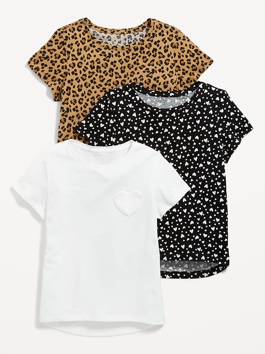 View large product image 1 of 1. Softest Short-Sleeve T-Shirt Variety 3-Pack for Girls