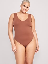 View large product image 7 of 8. Seamless V-Neck Tank Bodysuit