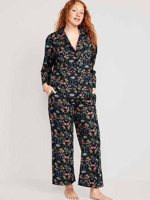 Image number 1 showing, Oversized Poplin Pajama Set