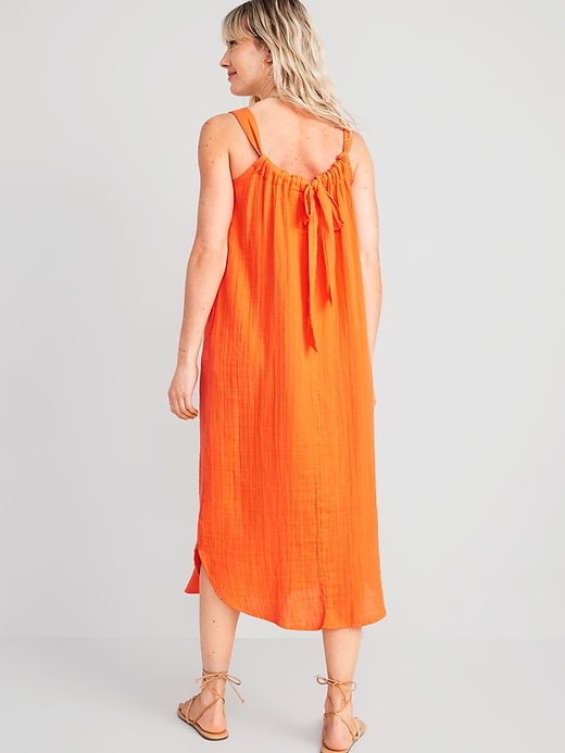 Image number 2 showing, Sleeveless Shirred Maxi Dress