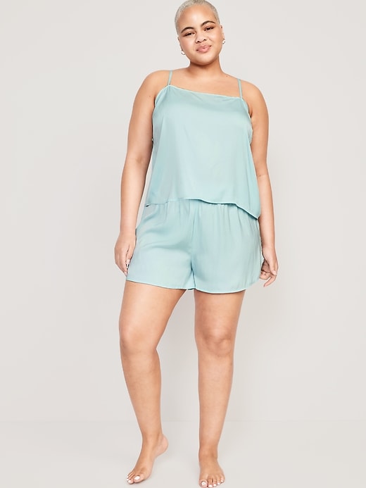 Satin Lounge Tank Top and Shorts Set for Women Old Navy