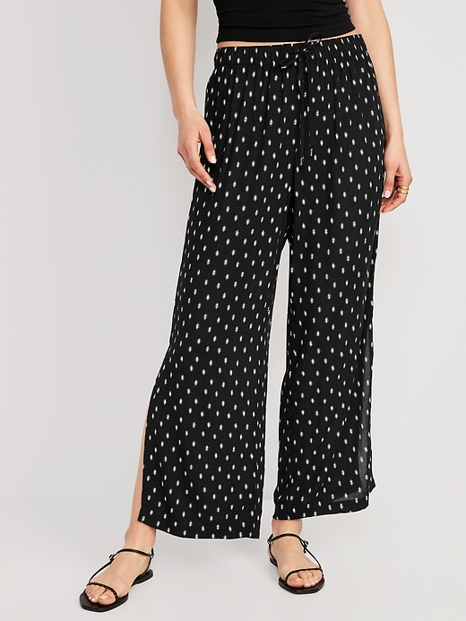 High-Waisted Lightweight Wide-Leg Cover-Up Pants | Old Navy