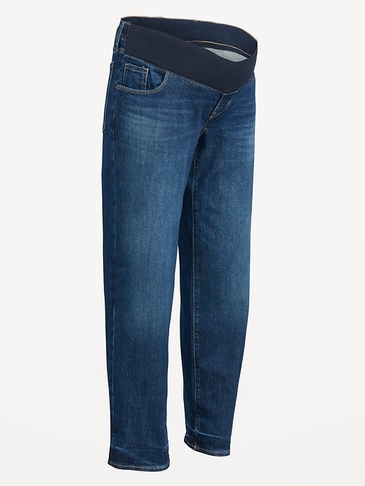 Image number 4 showing, Maternity Front Low-Panel OG Loose Jeans