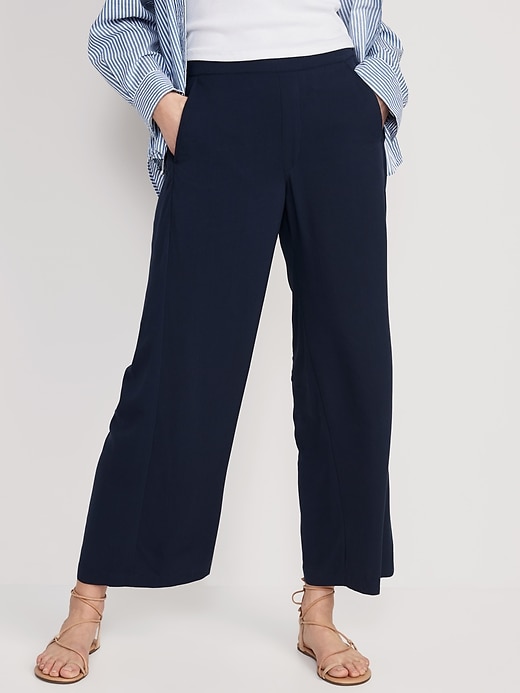 Image number 1 showing, High-Waisted Playa Wide-Leg Pants