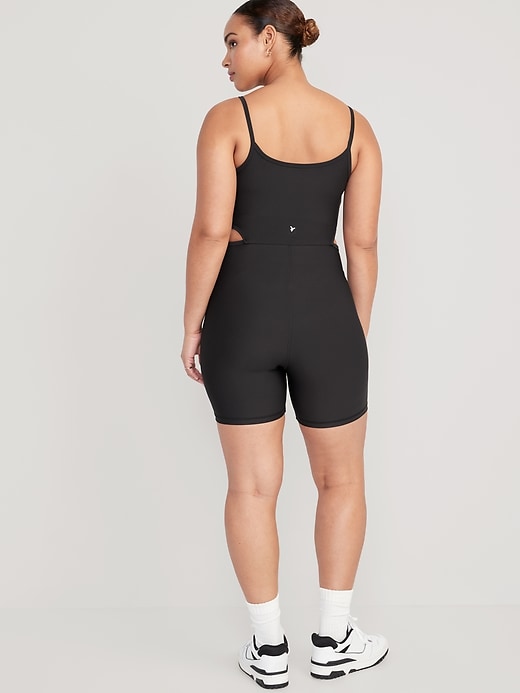 Image number 6 showing, PowerSoft Cutout-Waist Bodysuit -- 6-inch inseam