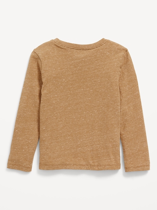View large product image 2 of 2. Unisex Long-Sleeve Slub-Knit T-Shirt for Toddler