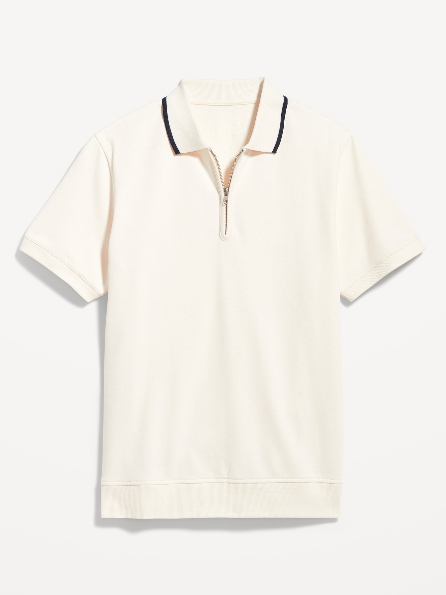 Tipped-Collar French Terry 1/4-Zip Polo for Men | Old Navy