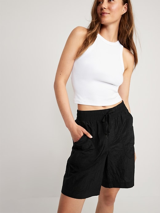 Image number 4 showing, High-Waisted Bermuda Shorts -- 11-inch inseam