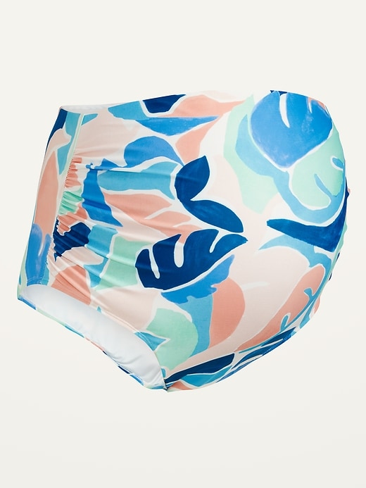 Image number 6 showing, Maternity Rollover-Waist Swim Bottoms