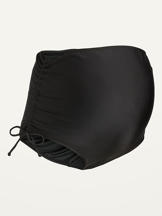 Image number 2 showing, Maternity Ruched Side-Tie Swim Bottoms