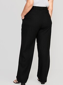 Extra High-Waisted Pleated Taylor Trouser Wide-Leg Pants for Women