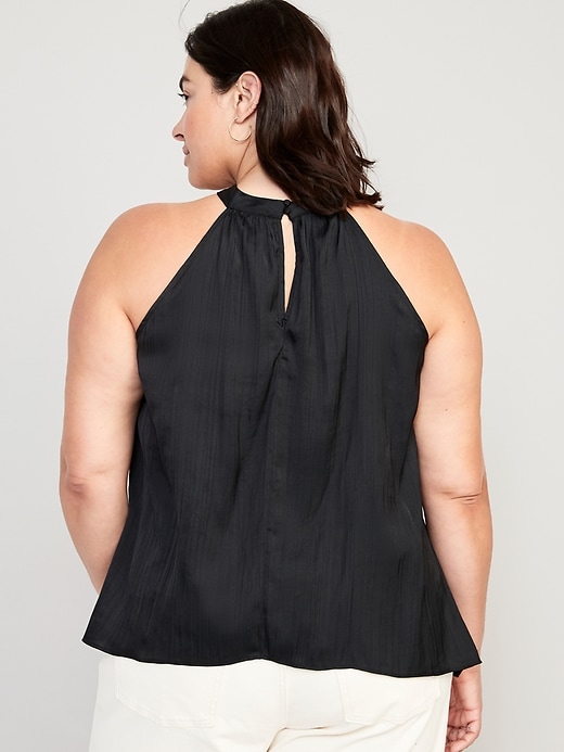 Image number 8 showing, Sleeveless Satin Twist-Front Top