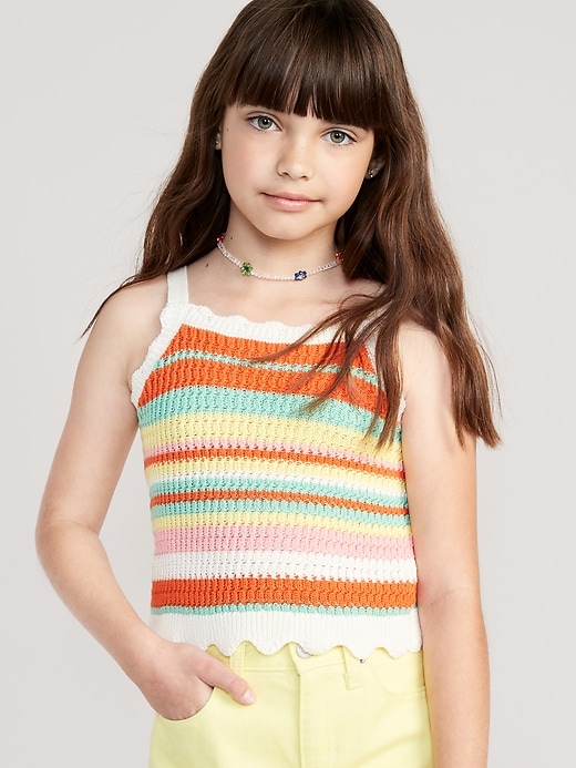 Fitted Cropped Sweater Tank Top for Girls | Old Navy