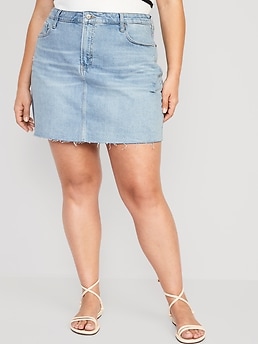 Old navy white jean on sale skirt