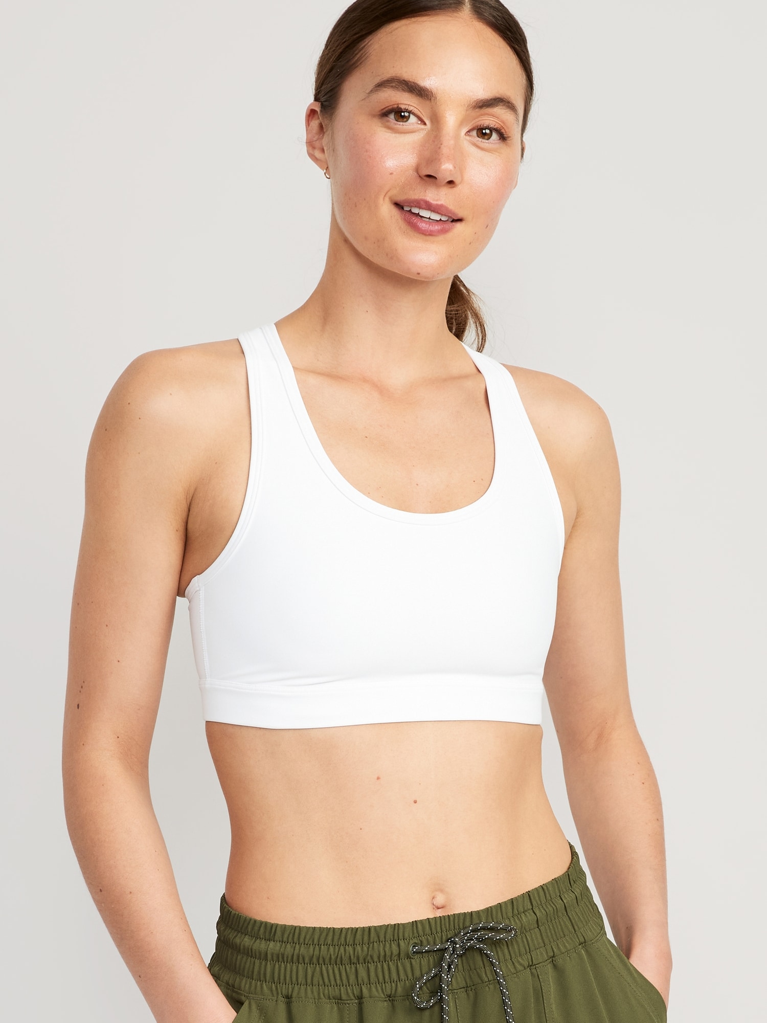 White Energy scoop-neck medium-impact sports bra, lululemon
