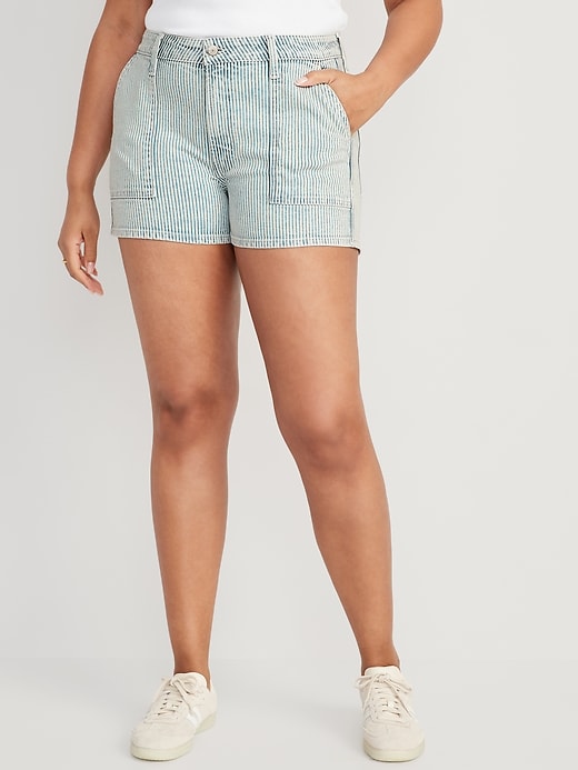 Image number 4 showing, High-Waisted OG Straight Utility Shorts -- 3-inch inseam