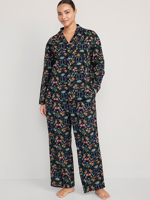 Image number 5 showing, Oversized Poplin Pajama Set