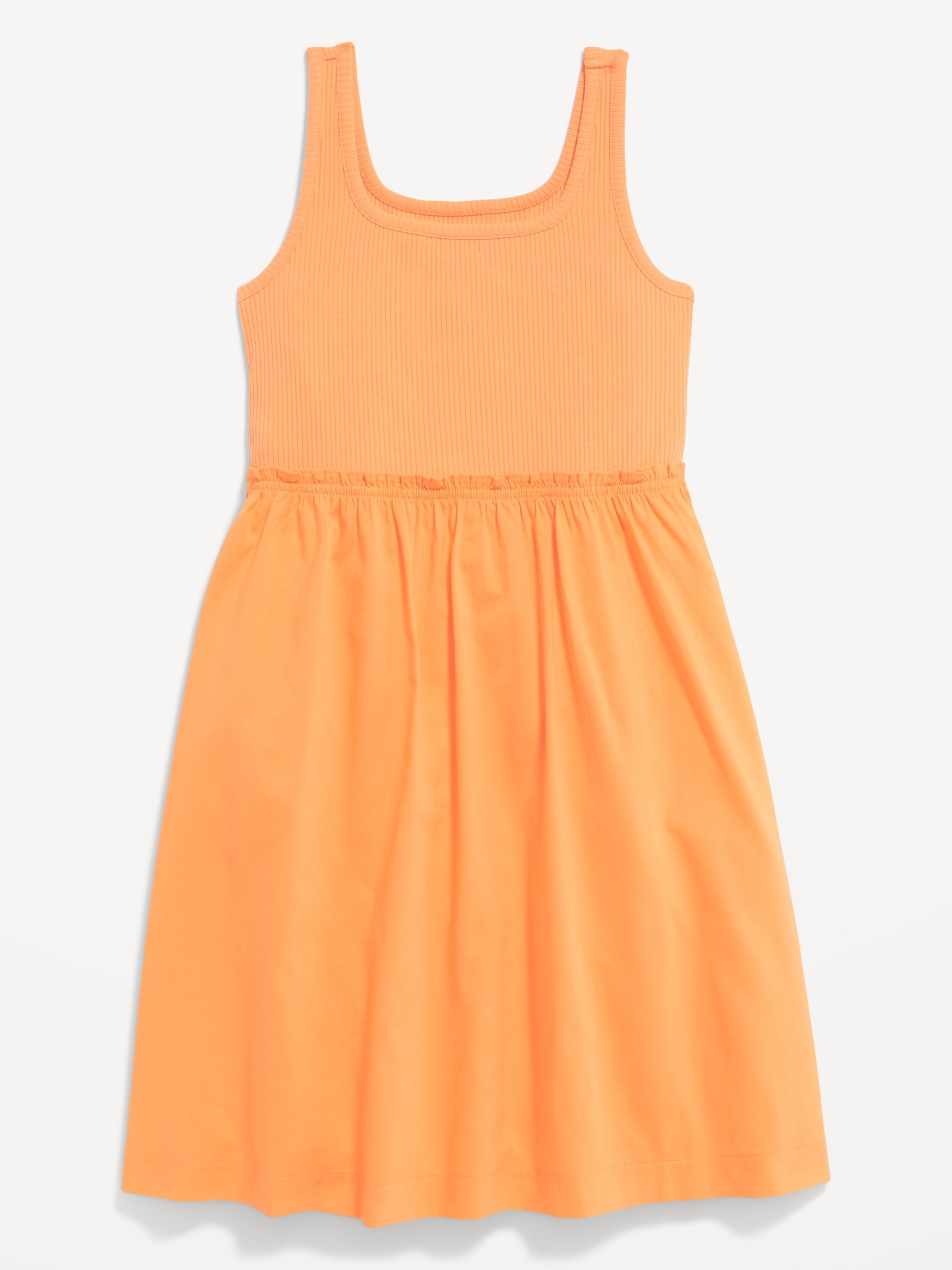 Old Navy Sleeveless Fit & Flare Dress for Girls orange. 1