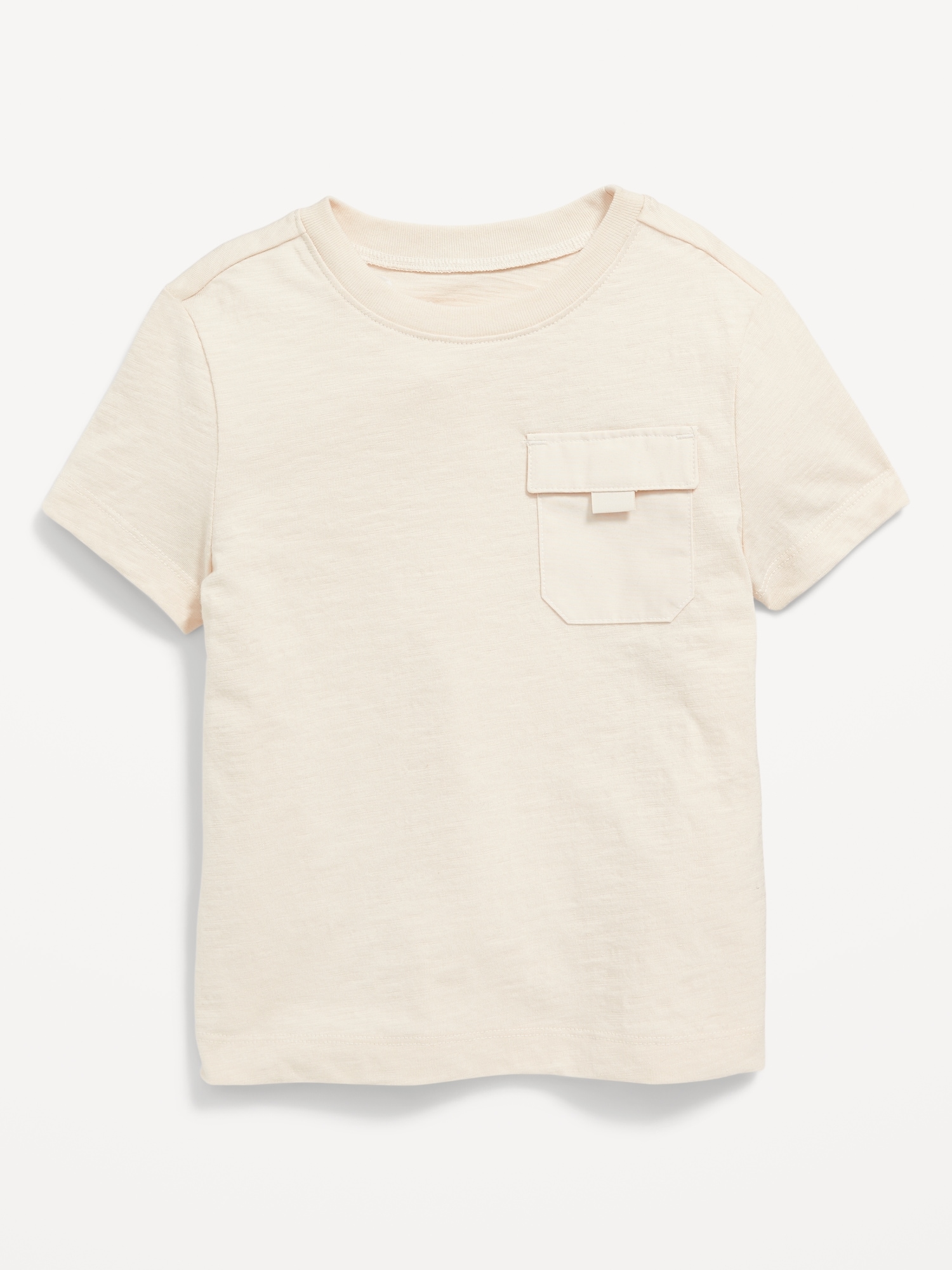 Old Navy Slub-Knit Cargo-Pocket T-Shirt for Toddler Boys beige. 1