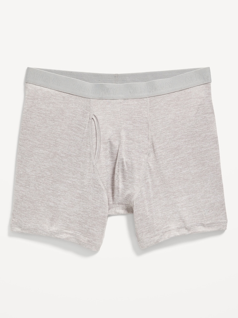 Go-Dry Cool Performance Boxer-Brief Underwear -- 5-inch inseam - Light Gray