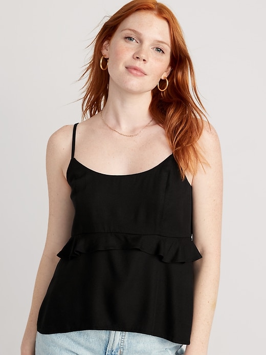 Image number 1 showing, Ruffle-Trim Cami Top