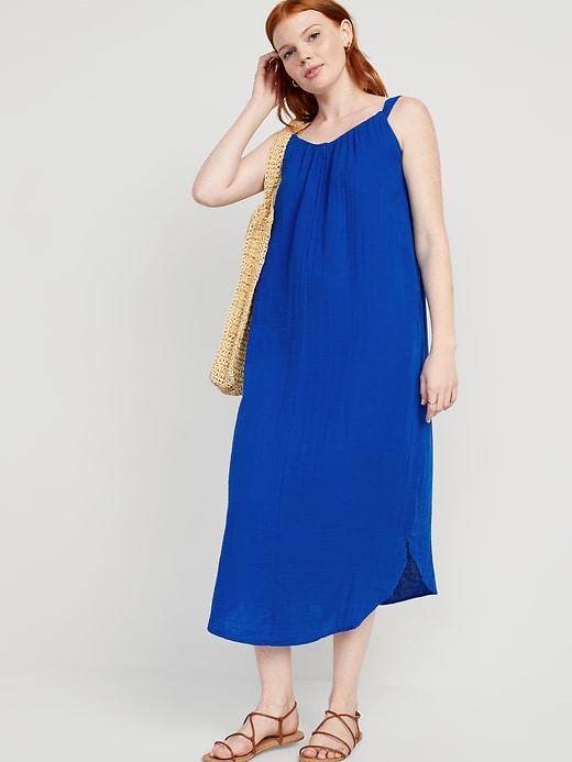 Sleeveless Shirred Maxi Dress | Old Navy