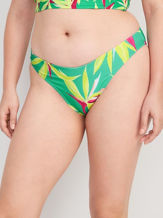 Image number 5 showing, Low-Rise V-Front French-Cut Bikini Swim Bottoms