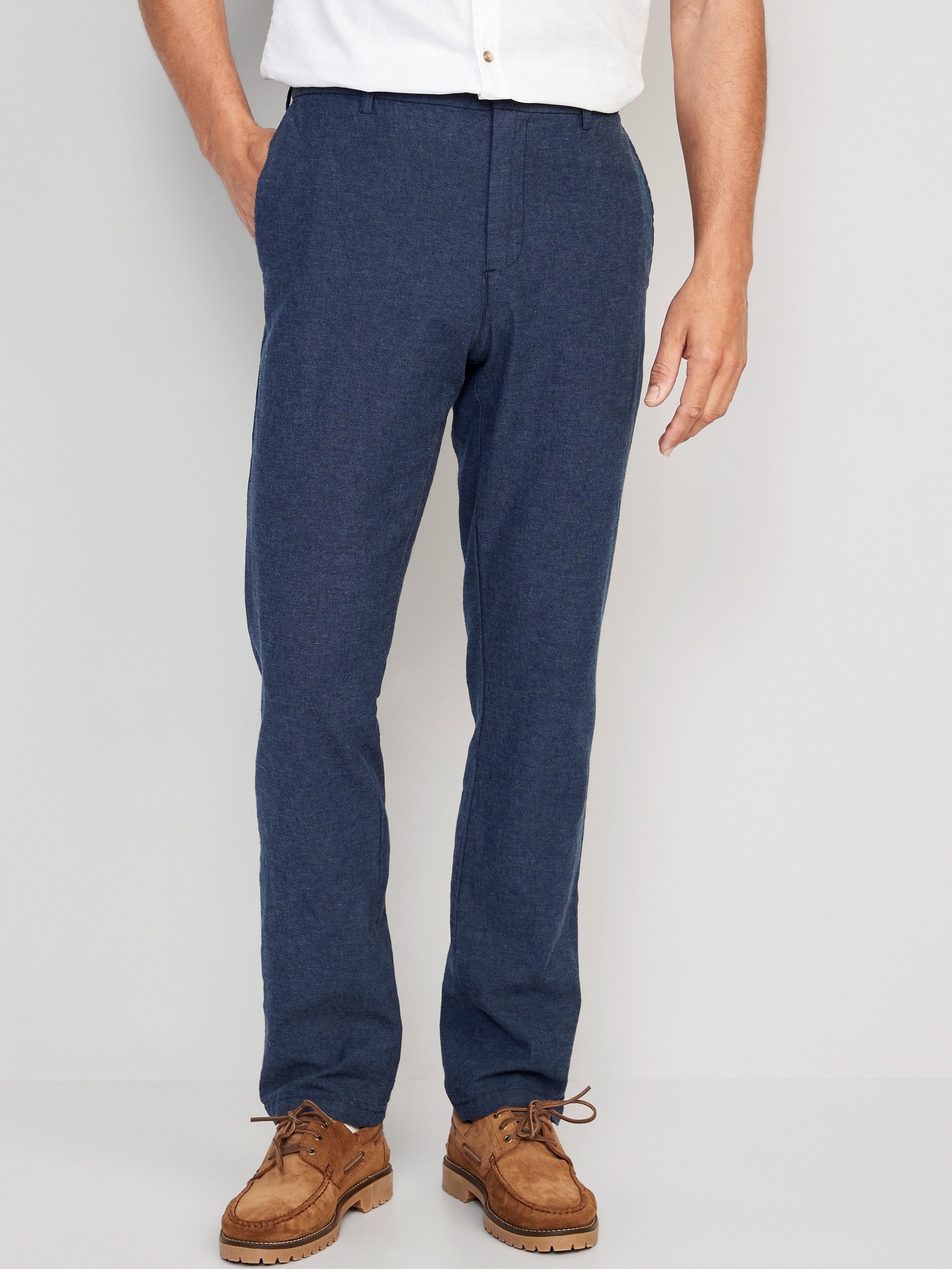 Slim Rotation Linen-Blend Chino Pants for Men | Old Navy