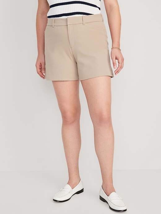 Image number 5 showing, High-Waisted Pixie Trouser Shorts -- 5-inch inseam