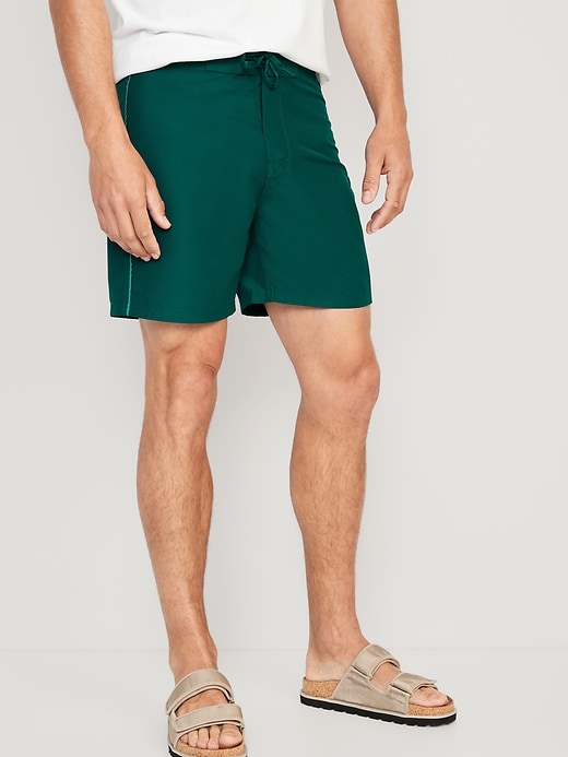 View large product image 1 of 3. Solid Board Shorts -- 6-inch inseam