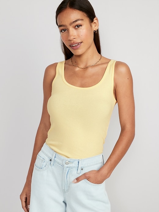 Old Navy - Scoop-Neck Rib-Knit First Layer Tank Top for Women