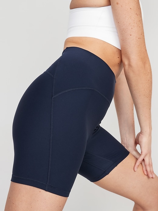 Image number 4 showing, Extra High-Waisted PowerLite Lycra® ADAPTIV Biker Shorts -- 6-inch inseam
